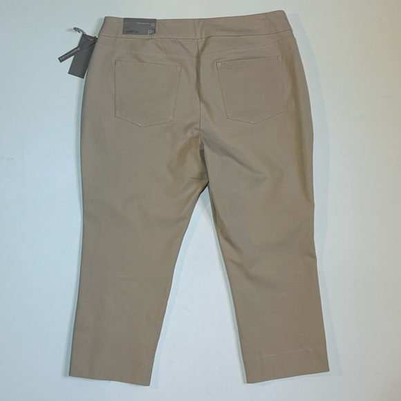 NWT Soft Surroundings Crop Pants Tan PL or Petite Large - Picture 3 of 9